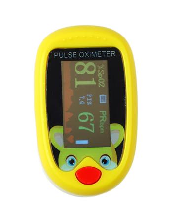Finger Pulse Oximeter Blood Oxygen Saturation Monitor SPO2 Pulse Oximeter Portable Oxygen Sensor for Kids 6 Modes Auto Shutdown (Yellow)