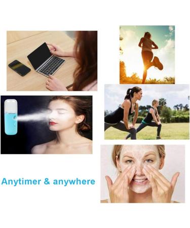 Facial Mist Sprayer USB Recharging Handheld Face for Skin Care Moisturizing Hydrating Blue 30ML mini facial humidifier - Buy Online on GoSupps.com