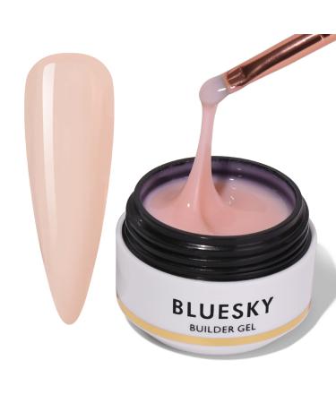 Bluesky Builder Gel For Nails, Gel Nail Polish, Nail Strengthener, Nail Extension Tips, Nude Pink, 0.5 Fl Oz (Requires Curing Under LED UV Lamp) 0.5 Fl Oz Nude Pink