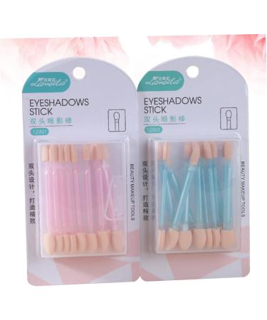 BELLIFFY 24pcs Eye Shadow Applicator Cosmetic Eye Brushes Double Head Eyeshadow Brush Eyeshadow Sponge Brush - Buy Online on GoSupps.com