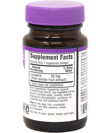 Bluebonnet Nutrition Lycopene 20mg - Powerful Antioxidant Supplement - Buy Online on GoSupps.com
