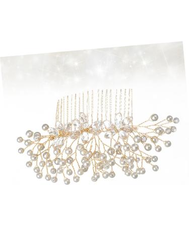 DOITOOL Bridal Hair Comb Metal Hair Clips Crystal Hair Comb Gold Flower Hair Comb Side Hair Combs Wedding Bridal Hair Accessory Wedding Hair Clips Bride Accessories Rhinestones - Buy Online on GoSupps.com