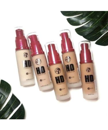 W7 HD Oil-Free Liquid Foundation - Poreless Matte Medium Coverage, Buff 30ml (Pack of 1) - Buy Online on GoSupps.com