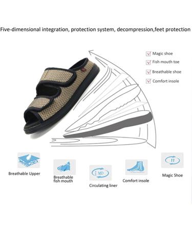 LEEWEE Wide Width Open Toe House Slippers for Conditions like Hammer Toe & Plantar Fasciitis - Black (Size 40) - Buy Online on GoSupps.com