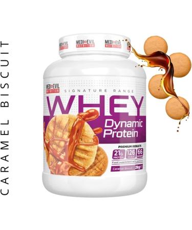 Medi-Evil Nutrition Whey Dynamic Protein Caramel Biscuit Flavour 2kg 66 Servings Whey Protein Powder for Muscle Growth Vegetarian Caramel Biscuit 66 Servings (Pack of 1) - Buy Online on GoSupps.com