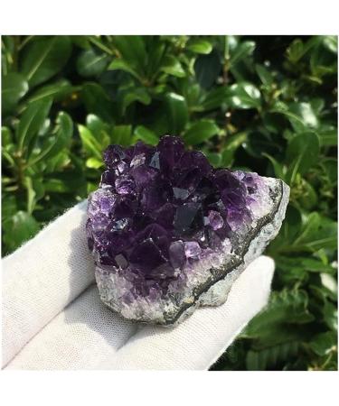 for 1PC Natural Amethyst Cluster Quartz Raw CrystalsStone Decoration Ornament Purple Feng Shui Ore Raw Stones and Minerals Natural Luster 60-80g - Buy Online on GoSupps.com