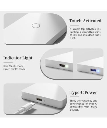 UV Nail Lamp - 18W Fast Curing LED Dual Timing Type-C for All Gel Polishes | Ideal for Home & Professional Manicures - Buy Online on GoSupps.com