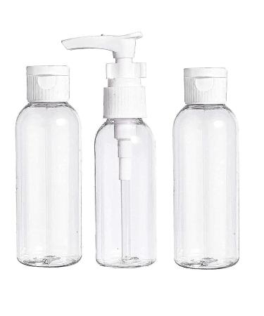 Travel Bottle Empty Clear Refillable Bottle Liquid fine Mist Containers Refillable Plastic Leak Proof Air Flight Travel Size Empty Transparent Toiletries for Liquids Accessories Cosmetic Products 5pc