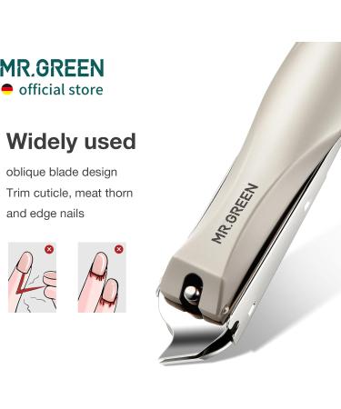 MR.GREEN Slanted Edge Nail Cutting Clippers Cuticle Nippers Tool Stainless Steel Dead Skin Oblique Tip Trimmer Manicure Scissors (Mr-1115(Large)) - Buy Online on GoSupps.com