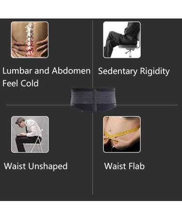 Breathable Waist Protector & Ergonomic Back Brace - Lumbar Support Belts for Men & Women | Black 41 inch | Ideal for Sedentary Relief - Buy Online on GoSupps.com