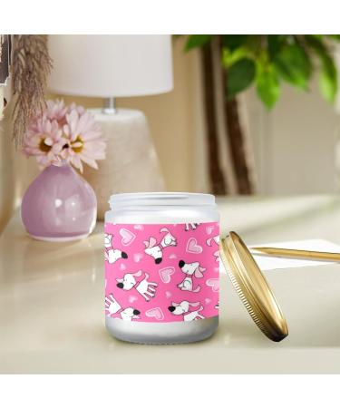 Buy Lavender Candles - 7 oz Aromatherapy Jar Candles | Scented Candle Gift Set for Women - Perfect Birthday Gifts with Love Puppy Pattern - Buy Online on GoSupps.com