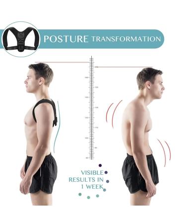 Posture Corrector Brace for Men & Women - Adjustable Upper Back Support & Pain Relief - Lightweight Design - Buy Online on GoSupps.com