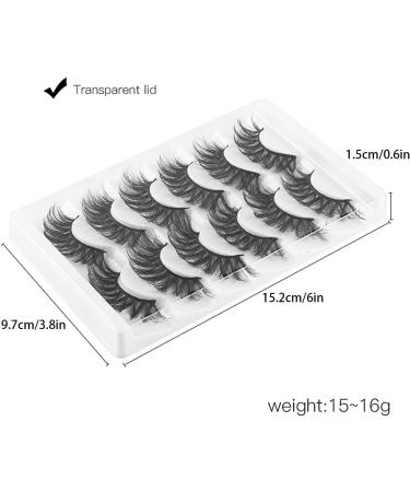 FAIRYGATE False Eyelashes Dramatic Lashes Faux Mink Fluffy Eyelash Wispy Strip Lash that Look Like Extensions Thick Volume Lashes 6 Pairs B5505 FGJSTB5505 - Buy Online on GoSupps.com