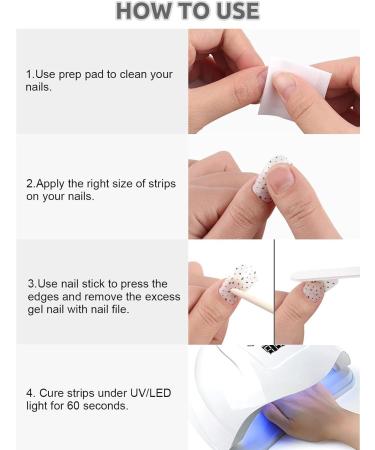 Kalolary Gel Nail Polish Strips 32PCS Nail Gel Art Sticker Waterproof Full Nail Wraps Decal Sets with Nail File and Stick for Women Girls Nail Art Decor (UV/LED Lamp Required) (A) - Buy Online on GoSupps.com