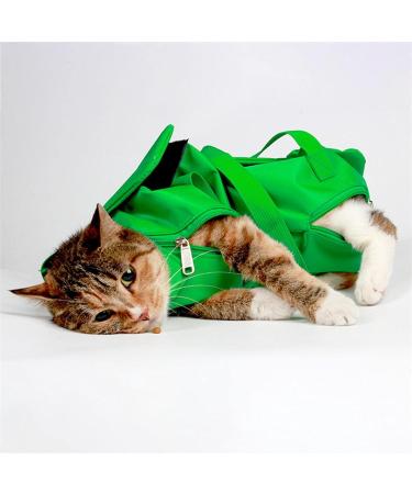 Qianly Cat Grooming Bag Travel Bag Portable Pet Bag Cat Restraint Bag Small Medium Large Cat Claw Care Green S S Green - Buy Online on GoSupps.com
