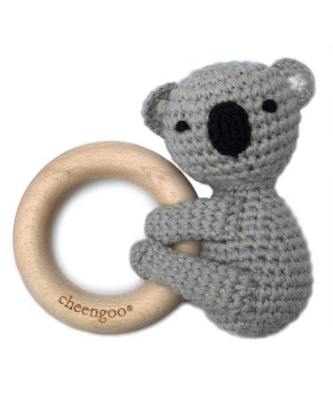Cheengoo All Natural Baby Toy - Koala Rattle Teether