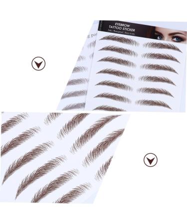 4pcs Eyebrow Stickers False Eyebrow Black Eyebrows Artificial Eyebrow Hair Cosmetic 4d - Buy Online on GoSupps.com