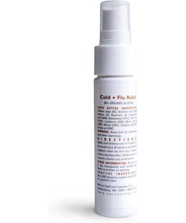 Sprayology Cold & Flu Relief Oral Spray - Natural Homeopathic Formula | Gluten-Free, Lactose-Free | 30 Day Supply (1.38 fl oz) - Buy Online on GoSupps.com