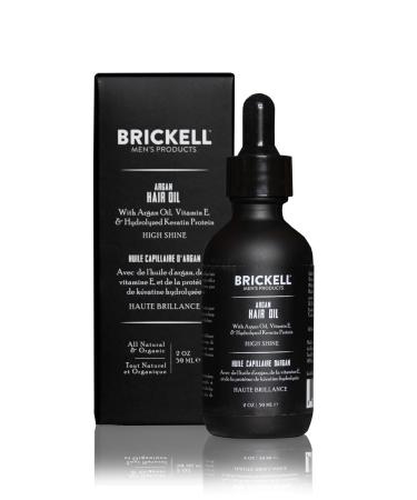 Brickell Men's Argan Oil for Hair - Natural & Organic Lightweight Treatment | 2oz Scented - Buy Online on GoSupps.com