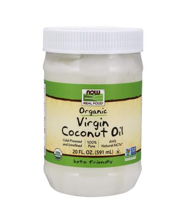 Now Foods Real Food Organic Virgin Coconut Oil 20 fl oz (591 ml)