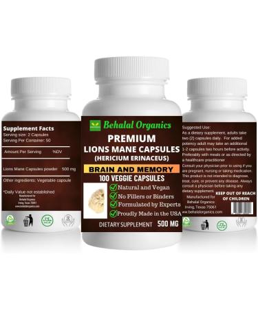 Behalal Organics Lions Mane Quick Release Capsules - Buy Online on GoSupps.com