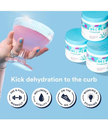 Cira Hydration Electrolyte Powder for Women - 45 Servings | Alicia McCarvell's Very Grapeful Drink Mix with Himalayan Salt for Dehydration Relief - Shop Internationally - Buy Online on GoSupps.com