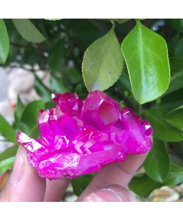Natural Crystal Rough 1pcs Beautiful red Flame Aura Quartz Crystal Cluster Specimen - Buy Online on GoSupps.com