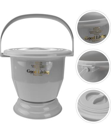 Chamber Pot Portable Toilet with Lids Plastic Bedpan Potty Urinals Urine Pots Buckets Spittoon Pee Jug for Adults Pregnant Women (Color : Grey) - Buy Online on GoSupps.com