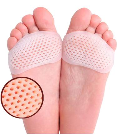 Ball of Foot Cushions - Soft Gel Metatarsal Pads for Pain Relief in Heels & Shoes - 5 Pairs (3 Beige, 2 White) - Women Men - Calluses, Bunions, Corns, Morton Neuromas - Buy Online on GoSupps.com