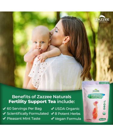 Zazzee Myo-Inositol Capsules & USDA Organic Fertility Tea - Support for Fertility and Reproductive Health - Buy Online on GoSupps.com