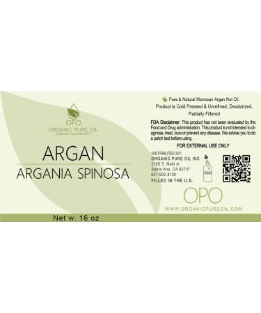 100% Pure Deodorized Argan Oil 16 oz - Non-GMO Vegan Hydrating Carrier Oil for Skin Hair & DIY Soaps - Buy Online on GoSupps.com