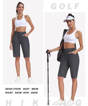 Buy Mofiz Women's Quick-Dry Cargo Hiking Shorts - Waterproof Outdoor Summer Shorts for Hiking & Golf - XL Dark Gray - Buy Online on GoSupps.com