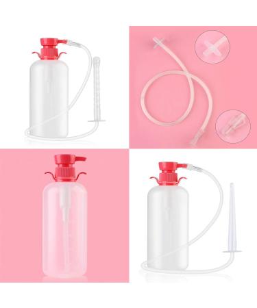LIVE4COOL Reusable Vaginal Douche Bottle for Women - 600ml Enema Cleansing System with 4 Nozzles & Storage Bag | Non-Toxic Hygiene Solution - Buy Online on GoSupps.com