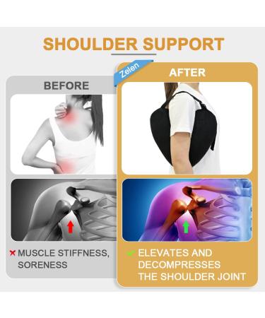 Rotator Cuff Support Brace for Shoulder Surgery Pain Relief - Arm Support Sling for Men & Women (Black) - Buy Online on GoSupps.com
