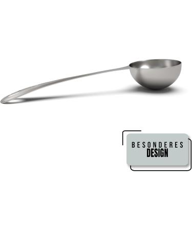 KC Kitchen & Co. Coffee Jar with Spoon for 250 g Coffee Beans (Silver) - Buy Online on GoSupps.com