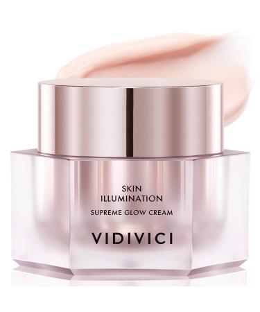 VIDIVICI Skin Illumination Supreme Glow Cream - Skin Repair Moisturizer with Damask Rose Water and Niacinamide for Crystal Clear Skin & Dewy Glow - Face Cream for Effective Melanin Care 1.69oz.