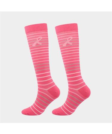 Jilibaba Compression Socks for Women & Men - Pink Knee High Sports Running Fitness Travel Socks - Buy Online on GoSupps.com