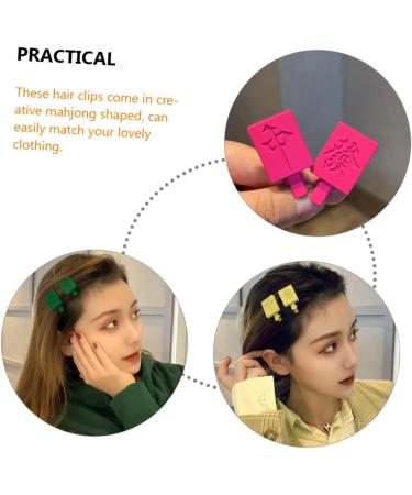 12 Pairs mahjong hairpin hair accessories for women hair charms hair sticks fashion hair clips metal barrettes funny hairpins vintage headwear girls headdress cute bang clip alloy - Buy Online on GoSupps.com