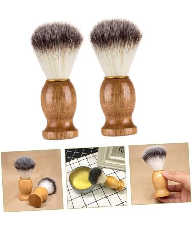 Minkissy Men's Shaving Brush Set - Portable Wooden Handle Razor Brush with Goat Hair Nylon Wool & Stainless Steel - 8 Pieces Ideal for Grooming - Buy Online on GoSupps.com