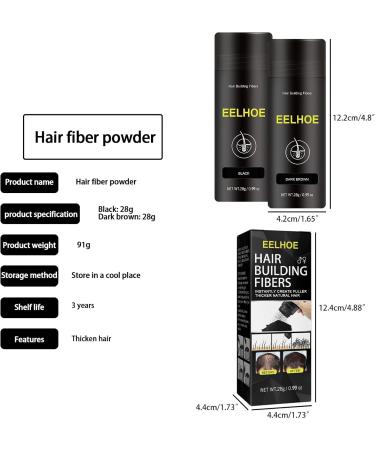 JasCherry Hair Fibers for Thinning Hair Unisex Waterproof Undetectable Instantly Natural Conceals Thicken Thinning Balding Hair Areas Hairline in 15 Sec Look Younger for Men & Women 28g*2 C1 - Buy Online on GoSupps.com