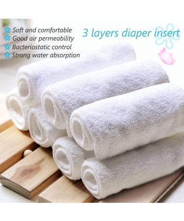 Washable Reusable Cloth Diapers Set with Inserts and Bag - 7 Pcs | Eco-Friendly Baby Diapering Solution - Buy Online on GoSupps.com