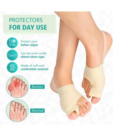 Hallux Valgus Corrector Gel Bunion Socks - Silicone Toe Spreader & Pain Relief Sleeves for Day & Night Comfort - Buy Online on GoSupps.com