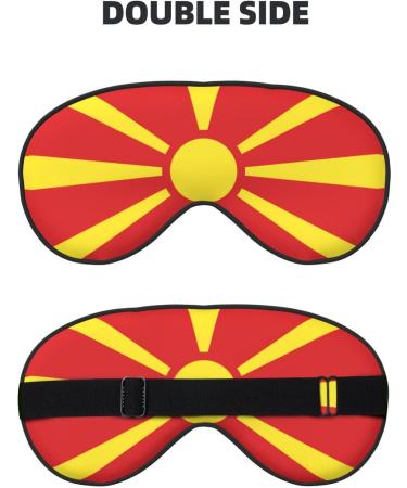 Buy Northern Macedonia Flag Soft Eye Mask | Comfortable Sleep Mask for Side Sleepers | Light Blocking & Pressure-Free Eyemask - Buy Online on GoSupps.com