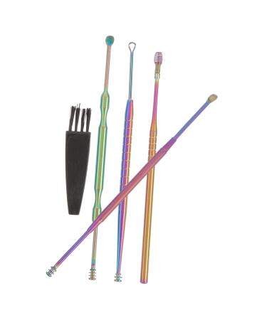 Beaupretty 1 Set Ear Cleaning Set of 5 Kit De Limpieza De Earwax Catcher Earwax Removal Kit Ear Spiral Tool Spring Kit Earwax Removal Tools Ear Pick Stainless Steel Human Use Excavator