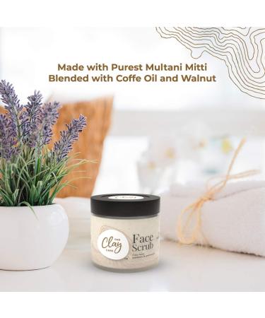 Face Scrub with Multani Mitti & Walnut Coffee - Daily Use for Clean Skin Reduces Blackheads & Whiteheads - Paraben & Petroleum-Free - 100g - Buy Online on GoSupps.com