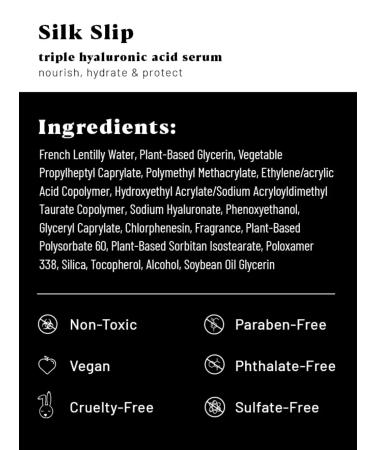 Shop Sugar Sugar Wax Silk Slip - Triple Hyaluronic Acid Serum 3.4 oz | Vegan Non-Toxic Cruelty-Free Face & Body Care - Buy Online on GoSupps.com