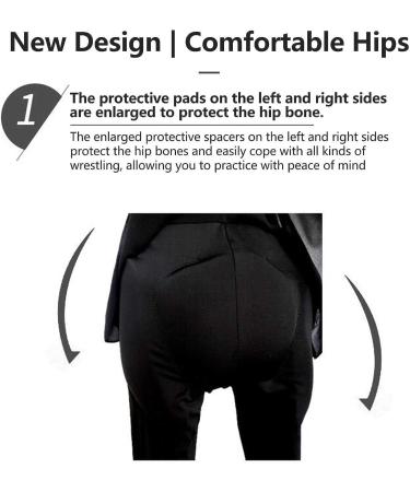 Adult Child Skating Leggings with Skirt & Hip Protection | Figure Skating Pants with Removable Pads - Black | 3XL - Buy Online on GoSupps.com