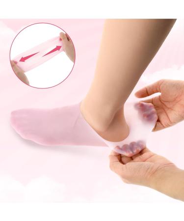 2 Pairs Silicone Socks for Women - Moisturizing Gel Socks for Dry Feet Cracked Heels & Spa Pedicure Care - Buy Online on GoSupps.com