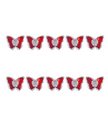 FEIlei 10Pcs Nail Jewelry Zircon Nail Art Rhinestones Nail Decors Crystals Diamond Gems