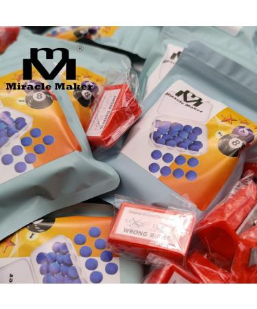 Miracle Maker 20pcs Pool Cue Tips with Sharpener - 13mm Blue Replacement Tips - Billiards Accessory Kit - Clear Storage Box - Buy Online on GoSupps.com